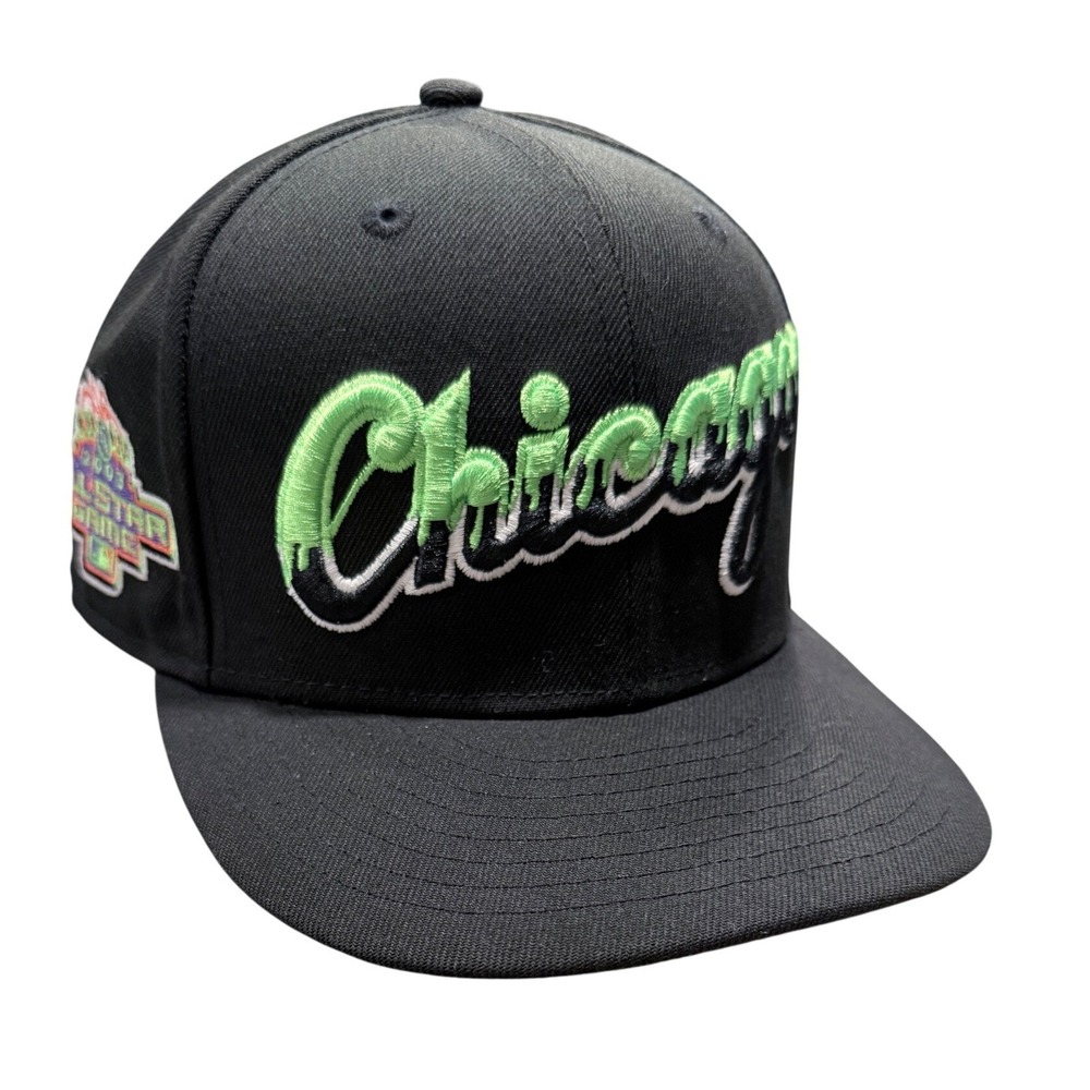 New Era 59FIFTY Chicago 2003 All Star Game Slime Drip Fitted Hat Black Size 7